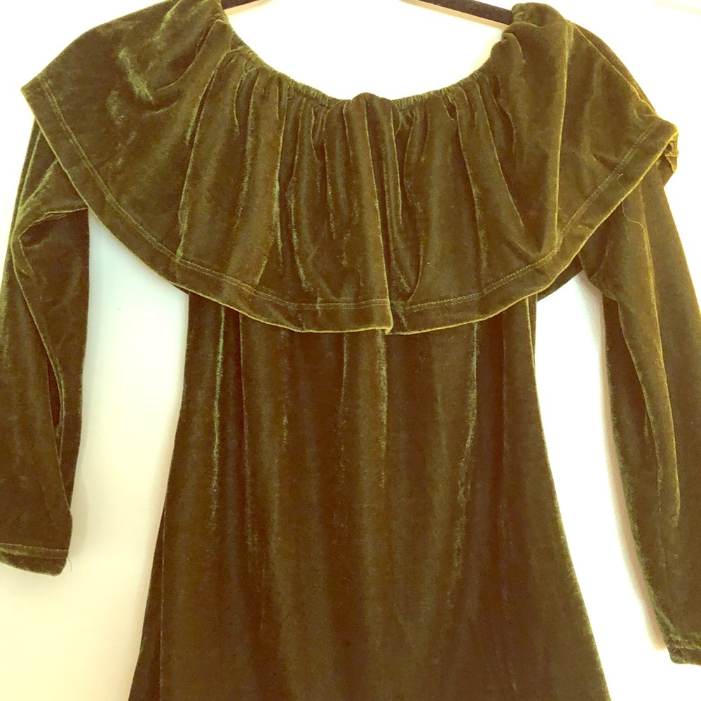 Velvet off the shoulder top